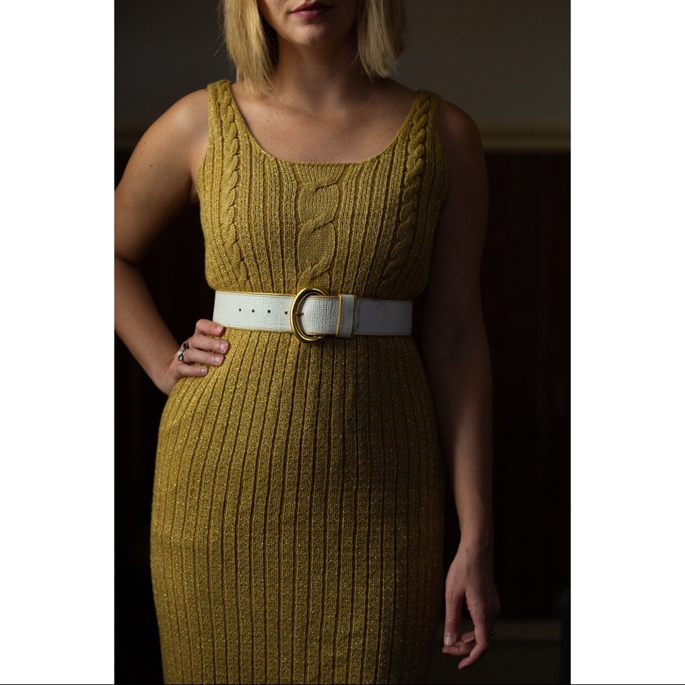 Vintage Gold Knit Dress